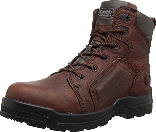Rockport Work Men's 6" Lace to Toe Waterproof Work Boot Brown Leather, 14 M US