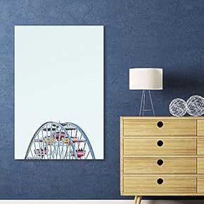 Canvas Wall Art - Ferris Wheel on White Background - Giclee Print Gallery Wrap Modern Home Art Ready to Hang - 12x18 inches