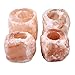 Oumai Himalayan Salt Candle Holders (Set of 4) | Decorative 2-3Lbs Natural Shape Rock Salt Candle Holders for Tea Lights | Natural Air Purifying Salt Crystal Tea Light Candle Holder Gift Set