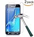 TANTEK [2-Pack Screen Protector for Samsung Galaxy J3 (2016) / Galaxy Amp Prime,Tempered Glass Film,Ultra Clear,Anti Scratch,Bubble Free,Case Friendly