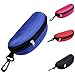 Gracefulvara Portable Zipper Eye Glasses Shell, Sunglasses Hard Case Protector (Blue)