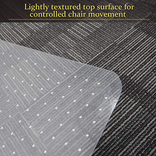 Sillamate 2 Pack 36'' x 48'' Office Chair Mat for Carpeted Floors, Flat