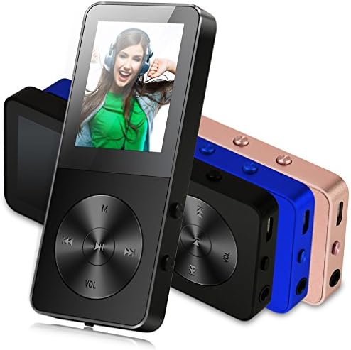 MP3 Player - FecPecu Updated Version 8GB Music Players 36 Hours Hi-Fi Sound Playback , Portable Audio Player Build-in Speaker With FM Radio and Voice Recorder Expandable Up To 64GB (F01-Black)