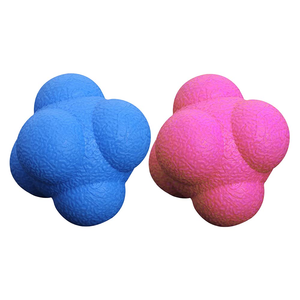 Reaction Ball,Hexagonal Agility Ball for Towards Training Improvement Of Hand-Eyereaction and Agility Coordination Reflex Exercise Sports,Can Improve The Concentration Of Teenagers and Adults 7cm/2Pcs