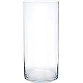 Royal Imports Flower Glass Vase Decorative Centerpiece for Home or Wedding - Cylinder Shape, 12" Tall, 5" Opening, Clear