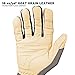 Youngstown Glove Hybrid Plus Leather Palm Heavy Duty Work Gloves For Men - Washable, Durable, Form-Fit - Gray