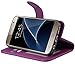 Galaxy S7 Case, Abacus24-7 Samsung Galaxy S7 Wallet Case, Leather Flip Cover and Stand for Samsung S7 Phone, Purple