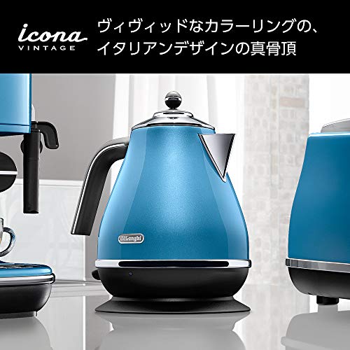 Delonghi Electric Kettle 1.0L ICONA Blue KBO1200JB AC100V w/ Tr From