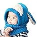 FEITONG Cute New kids Girls Boys Beanie Pilot Aviator Crochet Earflap Hats Winter Warm Cap Hat (Z-Blue)