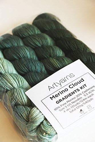 Artyarns Gradient Shawl (GRASSY GREENS)