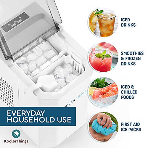 Countertop Ice Maker Machine Portable, Self Cleaning Function, Mini Ice