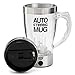 Self Stirring Mug iPstyle 350ml Self Stirring Coffee Mug Perfect Double Insulated Electric Coffee Cup / Coffee Mug Automatic Perfect Gift (350ML - Handle)