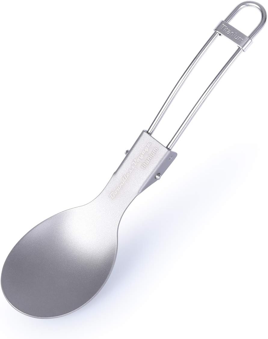 Boundless Voyage Folding Titanium Cultery Ultralight Fork Spoon Chopsticks and Spork for Camping