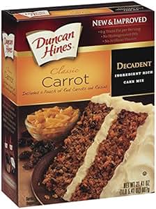 Amazon.com: Duncan Hines Decadent Cake Mix, Classic Carrot ...