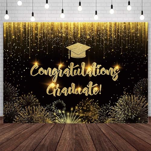 AIBIIN 7x5ft Congratulation Graduate Backdrop Congrats