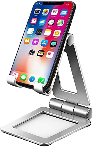 Cell Phone Stand Dual Foldable Phone Holder Multi-Angle Phone Stand Adjustable Alloy Steel Tablet Stand Holders Universal iPhone Stand Accessories for iPhoneX 8 7 6sPlus All Mobile phone