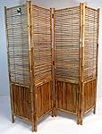 Master Garden Products Bamboo Self Standing 4 Panel Divider and Screen, 72 x 72", Tan