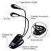 E-Feel 8 LED Portable Book Clip Lamp with Double-Pendulum Gooseneck for Reading or Studying in Night