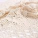 yazi Handmade Crochet Doilies Flower Tablecloth Cotton Sofa Doily Hollow Table Cover Home Décor Beige Color 23.6inch