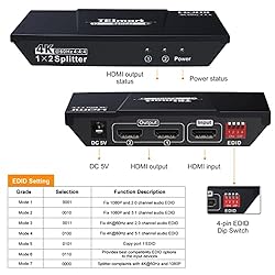 4K HDMI Splitter 1 in 2 Out, TESmart 2 Way HDMI