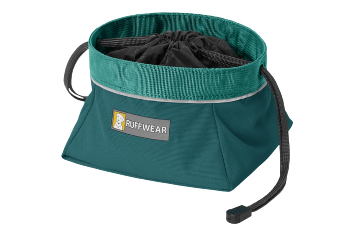 Ruffwear Quencher Cinch Top Bowl, Portable Dog Travel Bowl for Food and Water with Drawstring, Medium