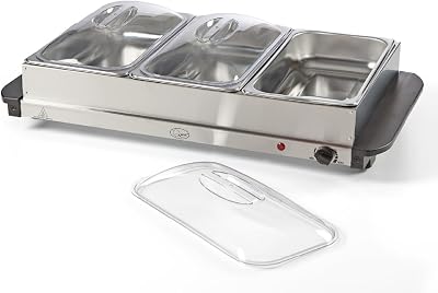 Quest 16510 Large Buffet Server and Warming Tray 3 x 2.4L 300W