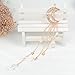 QTMY Moon Rhinestone Tassel with Crystal Beads Charms Hair Clip Pin Hair Chain Jewelry Hair Accessories (Gold)