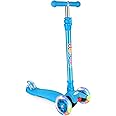 BELEEV A2 Scooters for Kids 3 Wheel Kick Scooter for Toddlers Girls Boys, 4 Adjustable Height, Lean to Steer, Light up Wheels, Extra-Wide Board, Easy to Assemble for Children Gift Sport Toys Ages 3-12