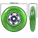 TGM Skateboards 2 Scooter Wheels with ABEC 7 Bearings for Razor Scooter 100mm (Green)