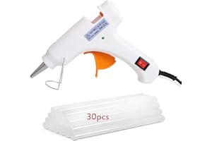 Hot Glue Gun Mini, Hot Melt Glue Gun Set with 30pcs Melt Glue Sticks, Upgraded Muzzle Long Mouth Glue Gun Kit for School DIY 