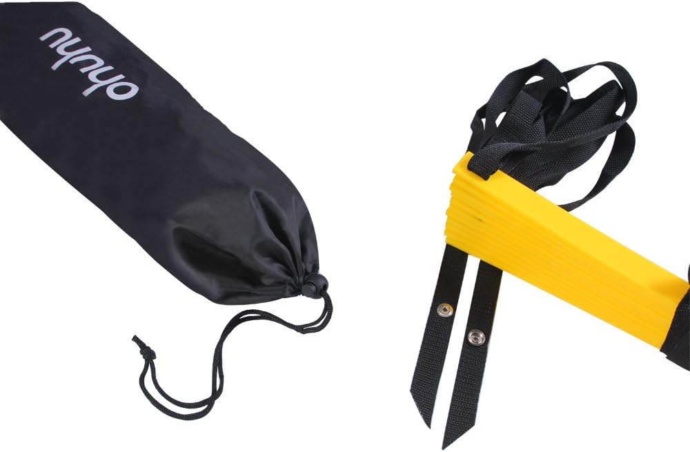 Ohuhu Agility Ladder Speed Training Exercise Ladders for Soccer Football Boxing Footwork Sports Speed Agility Training with Carry Bag 20ft 12 Rung Yellow : Sports & Outdoors