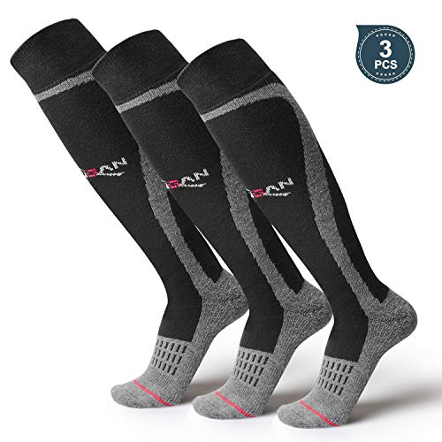 MUSAN Wool Ski Socks ,Extra Warm Knee High Performance Snow Skiing