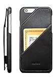 [iPhone 6 Plus/6S Plus] Leather Wallet Case - Slim Card Holder for Up to 8 Cards and Cash - RFID Blocking - Quickdraw by HUSKK - Black [Q-6P-B-RFID]