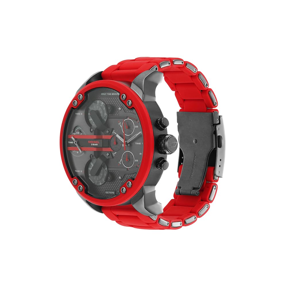 Diesel Mr. Daddy 2.0 Men's Watch with Oversized Chronograph Watch Dial and Stainless Steel, Silicone or Leather Band