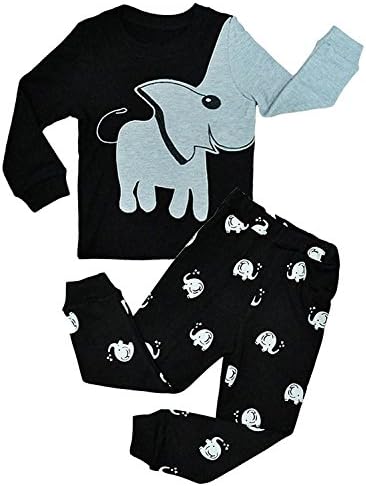 Meeku Little Boys Pajamas Sets Elephant Cotton Pjs Toddler Kids 2 Pieces Sleepwear
