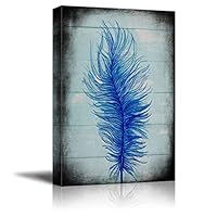 Canvas Wall Art Feather and Animals Canvas Prints Home Artwork Decoration for Living Room,Bedroom - 12x18 inches