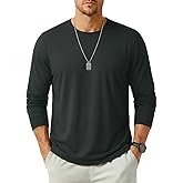 MAGNIVIT Men's Shirts Long Sleeve T-Shirt Basic Casual Crew Neck Tees Classic Moisture Wicking Tops Plain Soft Shirt