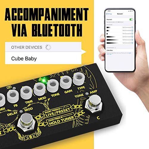 Getaria Guitar Pedal Portable Multi Effects Processor Effect Pedal with