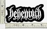 Black White BEHEMOTH Rock Music Band Patch Embroidered Iron on Hat Jacket Hoodie Backpack Ideal for Gift