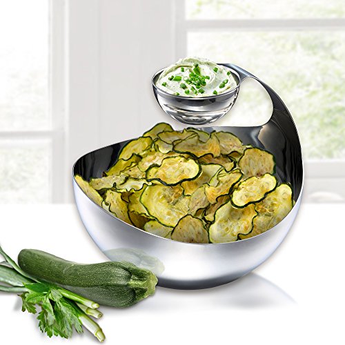 Stainless Steel Chips and Dip Bowl Entertain in Style with Small
