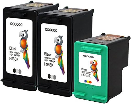 AOODOO Remanufactured Ink Cartridge Replacement for HP 96 97 2 Black 1 Tri Color 3 Pack Compatible with Deskjet 5740 5743 5745 5748 5940 6540 6548 6620 6830 Photosmart 2610 Printer