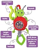 Infant Toys for Girls and Boys - Newborn Crib Toys - Car seat toys - Baby Stroller Toys - Travel Activity Toys with Teether and Clip - by Macik