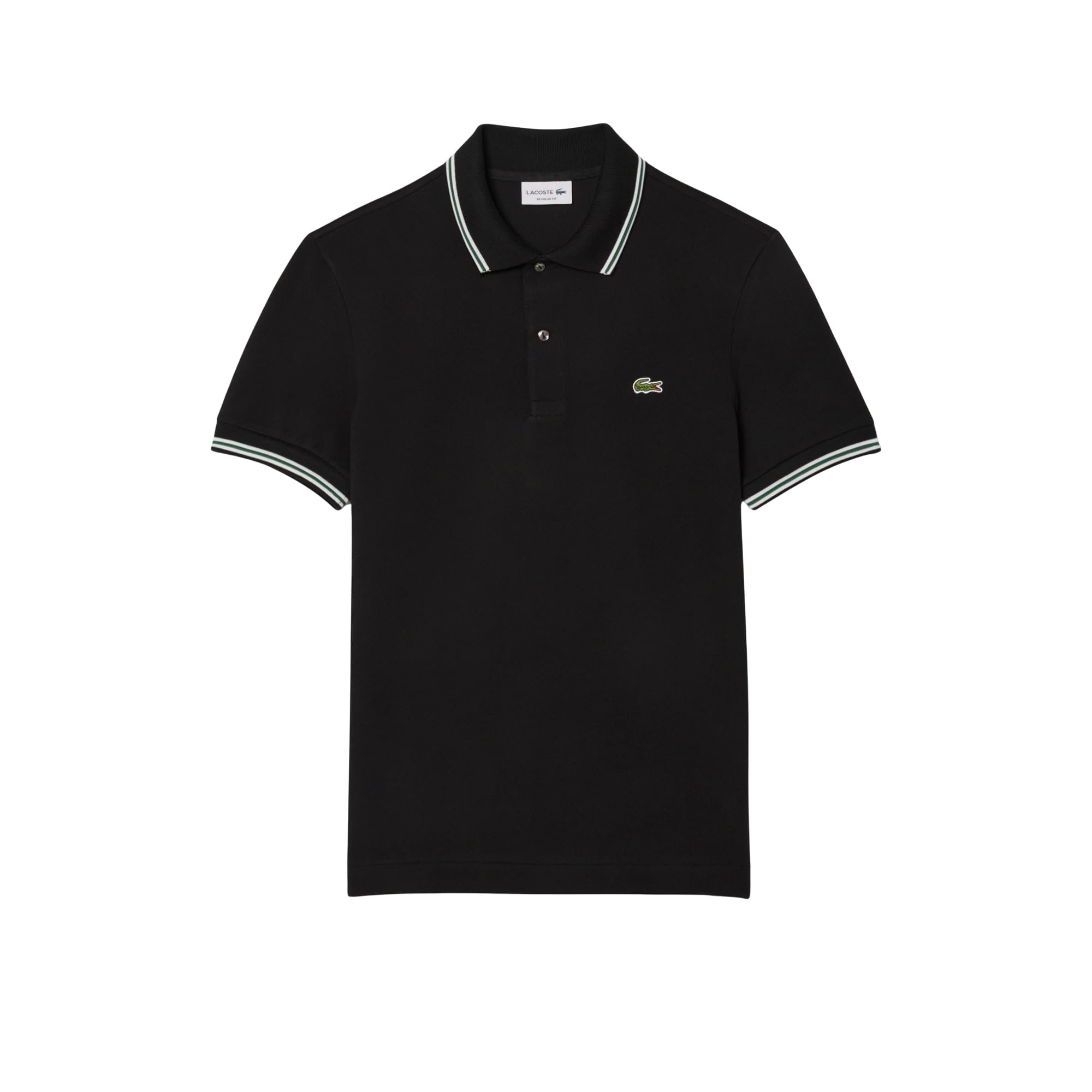 Lacoste Men’s Regular Fit Trim Accent L.12.12 Polo Shirt, Black, X-Large