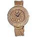 Burgi Flower Applique Dial On Genuine Crystals Display Women's Watch - Unique Design Stainless Steel Mesh Bracelet - BUR051 primary