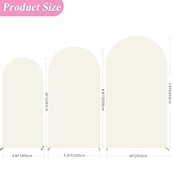 Fomcet Set of 3 Wedding Arch Covers