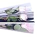 BBJ WRAPS Single Rose Packaging Bags Flower Bouquet Bag, 100 Counts (White)