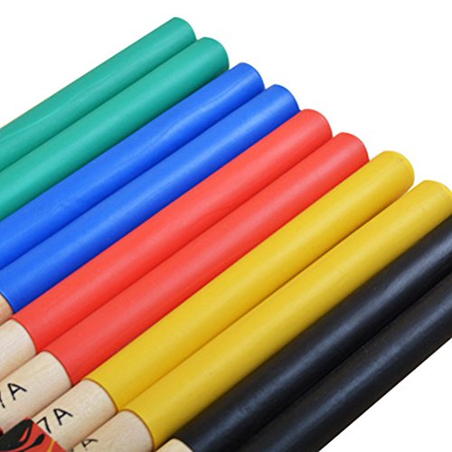 image for ROSENICE 7A Maple Drum Sticks Drum Accessories Multi Color for Kids Ch