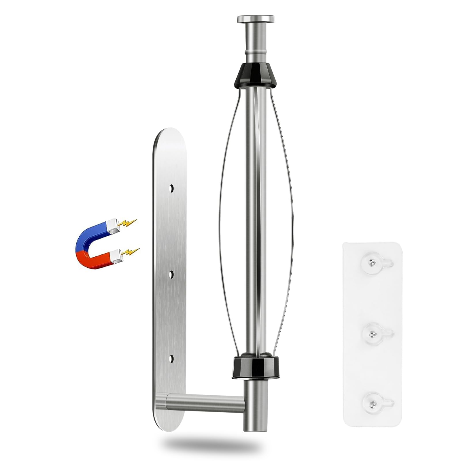Photo 1 of KIHOGEM Magnetic Paper Towel Holder, One Hand Operable Paper Towel Holder Wall Mount with Strong Magnetic Backing and Self-Adhesive for Kitchen Refrigerator RVs Grill Garage(Silver)