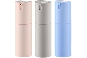 Lulupack 1 oz Airless Pump Bottles, Travel Lotion Container, Skincare Containers for Moisturizer(Plastic, Multicolor, 3Pcs)