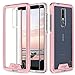 Zizo Ion Series Compatible with Nokia 3.1 Plus Case Military Grade Drop Tested with Tempered Glass Screen Protector Rose Gold Clear